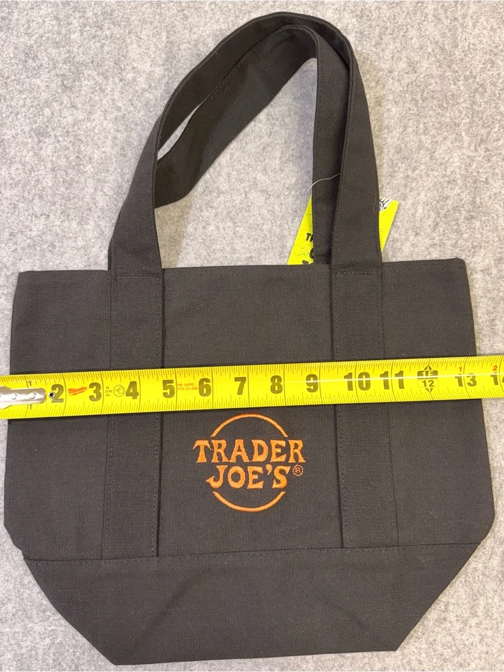 Trader Joe’s Trick or Treat Canvas Tote Bags Set of 2 Orange Black Halloween NWT